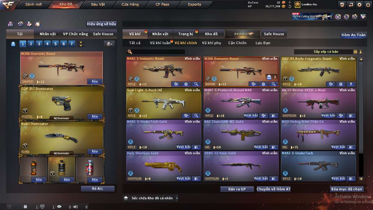 shop acc cf uy tin gia re